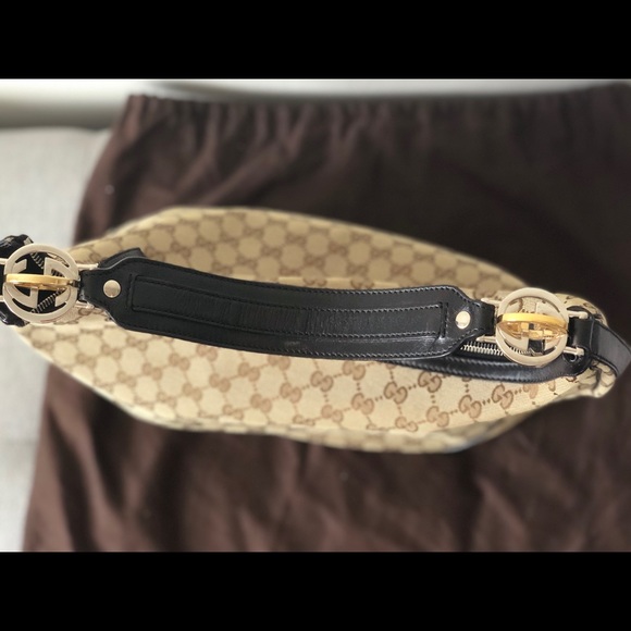 GUCCI GG TWINS CANVAS HOBO BAG - Picture 4 of 8